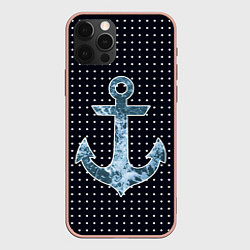 Чехол для iPhone 12 Pro Max Anchor - ocean theme, цвет: 3D-светло-розовый