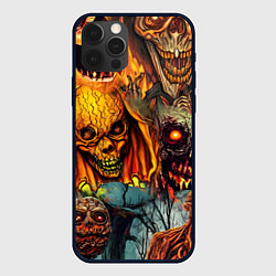 Чехол для iPhone 12 Pro Max Монстры ужасные хэллоуинские, цвет: 3D-черный