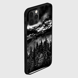 Чехол для iPhone 12 Pro Max Night Forest, цвет: 3D-черный — фото 2