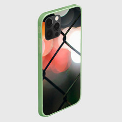 Чехол для iPhone 12 Pro Max Сетка на фоне боке, цвет: 3D-салатовый — фото 2