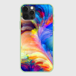 Чехол для iPhone 12 Pro Max Неоновое перо, цвет: 3D-салатовый