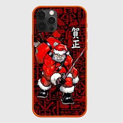 Чехол для iPhone 12 Pro Max Santa Claus Samurai, цвет: 3D-красный