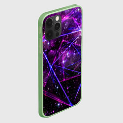 Чехол для iPhone 12 Pro Max Triangle space - Neon - Geometry, цвет: 3D-салатовый — фото 2