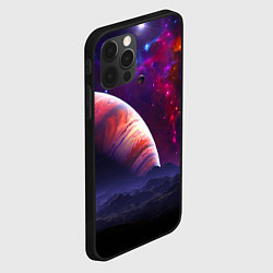 Чехол для iPhone 12 Pro Max Бесконечное космическое пространство - Планета, цвет: 3D-черный — фото 2