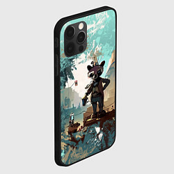 Чехол для iPhone 12 Pro Max Енот в стиле стимпанк, цвет: 3D-черный — фото 2
