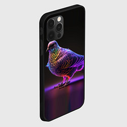 Чехол для iPhone 12 Pro Max Неоновый голубь, цвет: 3D-черный — фото 2