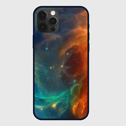 Чехол для iPhone 12 Pro Max Столкновение двух космических галактик, цвет: 3D-черный