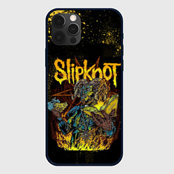 Чехол для iPhone 12 Pro Max Slipknot Yellow Monster, цвет: 3D-черный