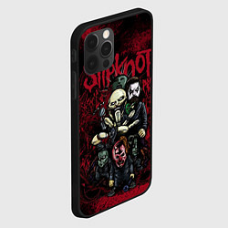 Чехол для iPhone 12 Pro Max Slipknot art, цвет: 3D-черный — фото 2