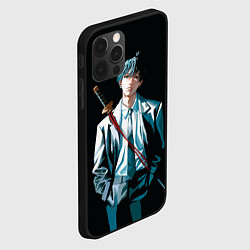 Чехол для iPhone 12 Pro Max Аки Хаякава в костюме - Человек бензопила, цвет: 3D-черный — фото 2
