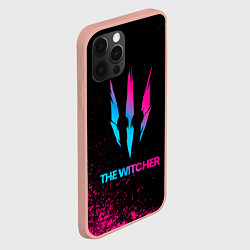 Чехол для iPhone 12 Pro Max The Witcher - neon gradient, цвет: 3D-светло-розовый — фото 2