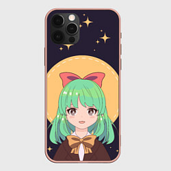 Чехол для iPhone 12 Pro Max Девочка аниме - Anime girl, цвет: 3D-светло-розовый