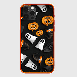 Чехол для iPhone 12 Pro Max Halloween 31 окт, цвет: 3D-красный