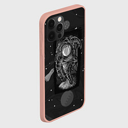 Чехол для iPhone 12 Pro Max Объемный космонавт, цвет: 3D-светло-розовый — фото 2