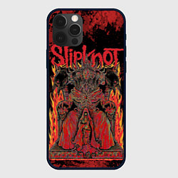 Чехол для iPhone 12 Pro Max Slipknot black and red, цвет: 3D-черный