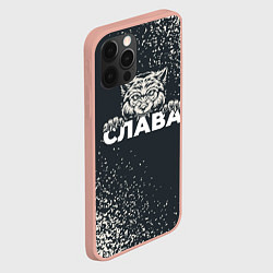 Чехол для iPhone 12 Pro Max Слава зубастый волк, цвет: 3D-светло-розовый — фото 2