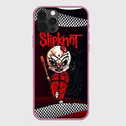 Чехол для iPhone 12 Pro Max Slipknot бита, цвет: 3D-малиновый