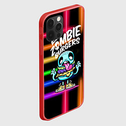 Чехол для iPhone 12 Pro Max Zombie burgers - Pop Art, цвет: 3D-красный — фото 2