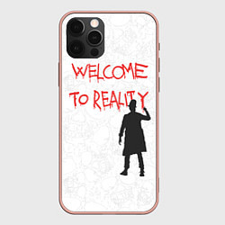 Чехол для iPhone 12 Pro Max Welcome to reality, цвет: 3D-светло-розовый