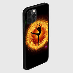 Чехол для iPhone 12 Pro Max Танец балерины в огненном шаре, цвет: 3D-черный — фото 2