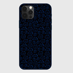 Чехол для iPhone 12 Pro Max Мультяшные мордочки, цвет: 3D-черный