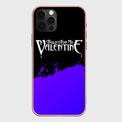 Чехол для iPhone 12 Pro Max Bullet For My Valentine purple grunge, цвет: 3D-светло-розовый