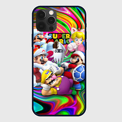 Чехол для iPhone 12 Pro Max Super Mario - Gaming aesthetics - Collage, цвет: 3D-черный