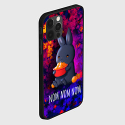 Чехол для iPhone 12 Pro Max Кролик с мандаринами - Nom nom nom, цвет: 3D-черный — фото 2