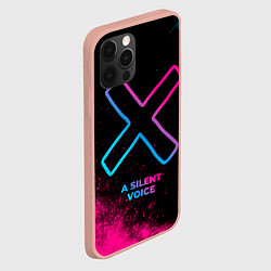 Чехол для iPhone 12 Pro Max A Silent Voice - neon gradient, цвет: 3D-светло-розовый — фото 2