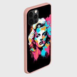 Чехол для iPhone 12 Pro Max Мэрилин Монро - поп арт, цвет: 3D-светло-розовый — фото 2