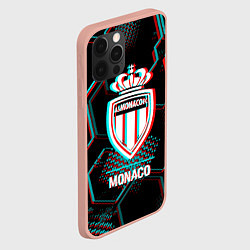 Чехол для iPhone 12 Pro Max Monaco FC в стиле glitch на темном фоне, цвет: 3D-светло-розовый — фото 2