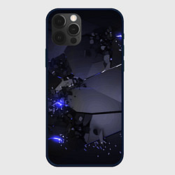 Чехол для iPhone 12 Pro Max Неоновые плиты, взрыв, цвет: 3D-черный