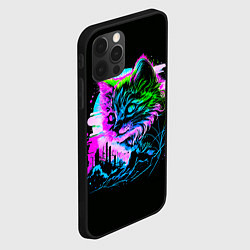 Чехол для iPhone 12 Pro Max Неоновый котёнок поп-арт, цвет: 3D-черный — фото 2
