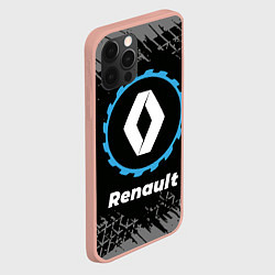 Чехол для iPhone 12 Pro Max Renault в стиле Top Gear со следами шин на фоне, цвет: 3D-светло-розовый — фото 2