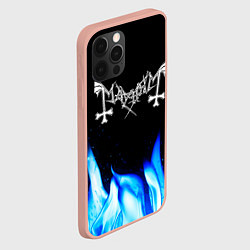 Чехол для iPhone 12 Pro Max Mayhem blue fire, цвет: 3D-светло-розовый — фото 2