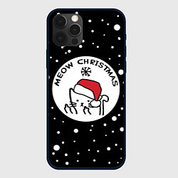 Чехол для iPhone 12 Pro Max Meow Christmas, цвет: 3D-черный