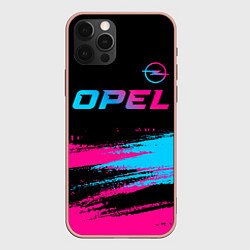 Чехол iPhone 12 Pro Max Opel - neon gradient: символ сверху