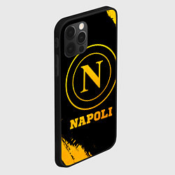 Чехол для iPhone 12 Pro Max Napoli - gold gradient, цвет: 3D-черный — фото 2