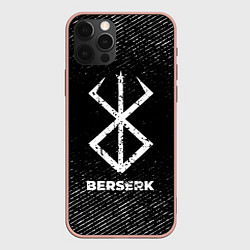 Чехол для iPhone 12 Pro Max Berserk с потертостями на темном фоне, цвет: 3D-светло-розовый