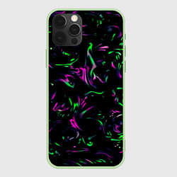 Чехол для iPhone 12 Pro Max Токсичные кляксы, цвет: 3D-салатовый