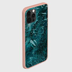 Чехол для iPhone 12 Pro Max Волны абстрактной воды и красок, цвет: 3D-светло-розовый — фото 2