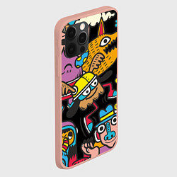 Чехол для iPhone 12 Pro Max Серый волчок и монстры, цвет: 3D-светло-розовый — фото 2