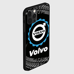 Чехол для iPhone 12 Pro Max Volvo в стиле Top Gear со следами шин на фоне, цвет: 3D-черный — фото 2