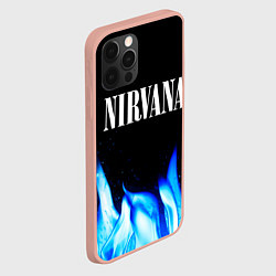 Чехол для iPhone 12 Pro Max Nirvana blue fire, цвет: 3D-светло-розовый — фото 2