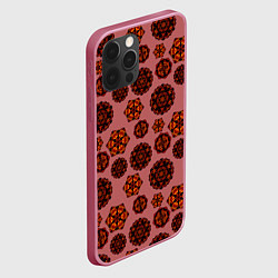 Чехол для iPhone 12 Pro Max Мандалы на сливовом фоне, цвет: 3D-малиновый — фото 2