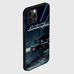 Чехол для iPhone 12 Pro Max Lamborghini - power - Italy, цвет: 3D-черный — фото 2