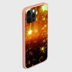 Чехол для iPhone 12 Pro Max Золотистае звёзды, цвет: 3D-светло-розовый — фото 2