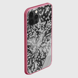 Чехол для iPhone 12 Pro Max Искревление пространства в геометрии, цвет: 3D-малиновый — фото 2
