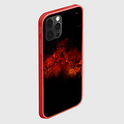 Чехол для iPhone 12 Pro Max Абстрактные взрывы в космосе и красные звёзды, цвет: 3D-красный — фото 2