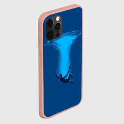 Чехол для iPhone 12 Pro Max Человек упавший в океан, цвет: 3D-светло-розовый — фото 2